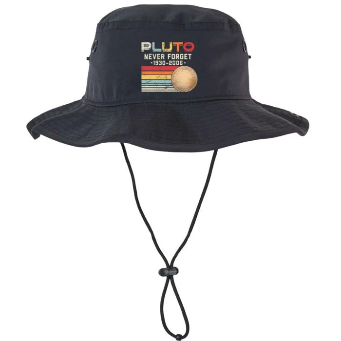 Never Forget Pluto Vintage Nerdy Astronomy Space Science Legacy Cool Fit Booney Bucket Hat