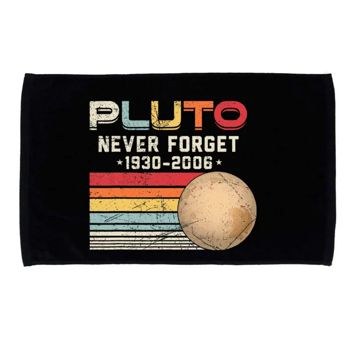 Never Forget Pluto Vintage Nerdy Astronomy Space Science Microfiber Hand Towel