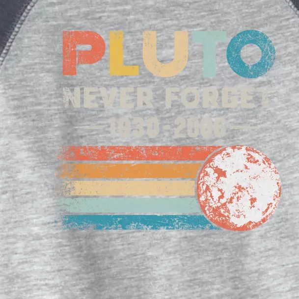 Never Forget Pluto Retro Style Funny Space Science Toddler Fine Jersey T-Shirt