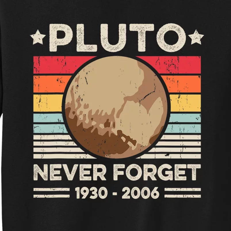 Never Forget Pluto Funny Retro Planet Space Science Sweatshirt