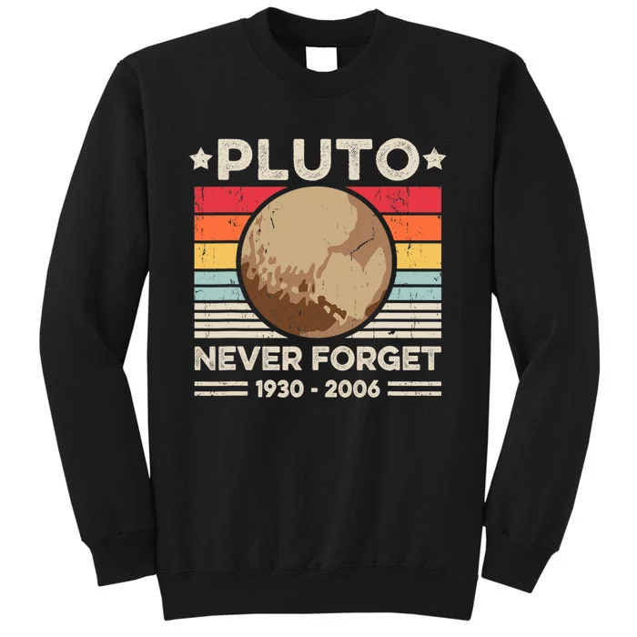 Never Forget Pluto Funny Retro Planet Space Science Sweatshirt