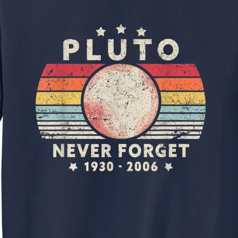 Never Forget Pluto Shirt. Retro Style Funny Space, Science Sweatshirt