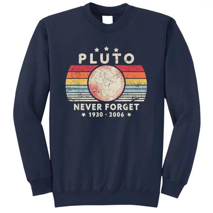 Never Forget Pluto Shirt. Retro Style Funny Space, Science Sweatshirt