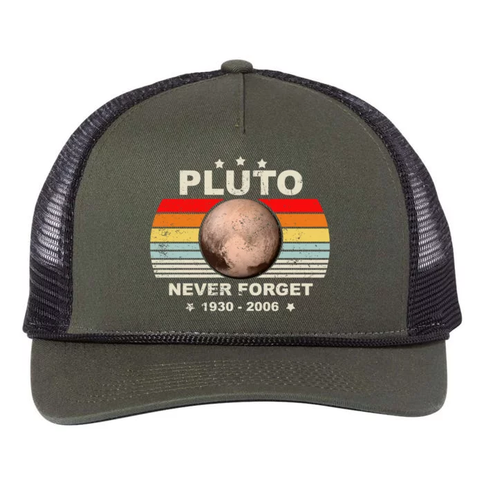 Never Forget Pluto Retro Rope Trucker Hat Cap