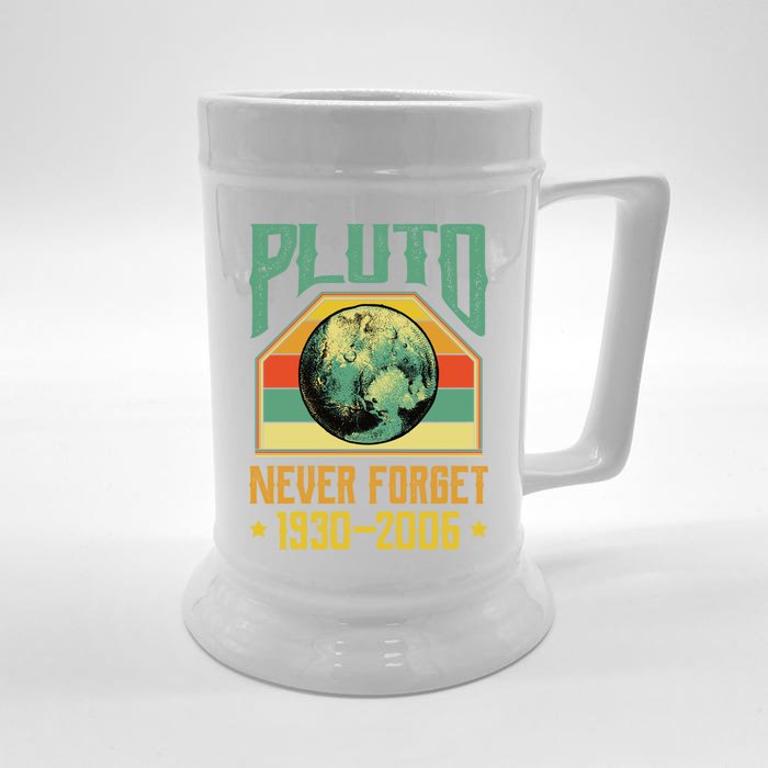 Never Forget Pluto Cool Gift Front & Back Beer Stein