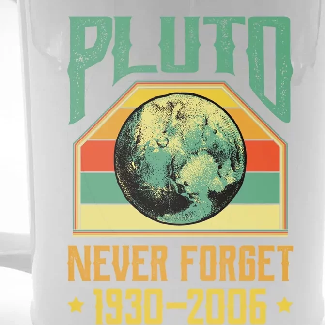 Never Forget Pluto Cool Gift Front & Back Beer Stein