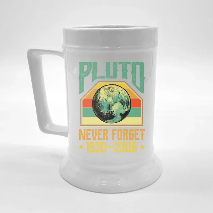 Never Forget Pluto Cool Gift Front & Back Beer Stein