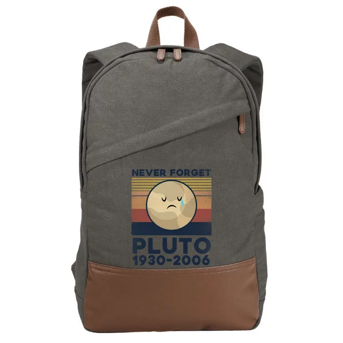 Never Forget Pluto Vintage Gift Cotton Canvas Backpack