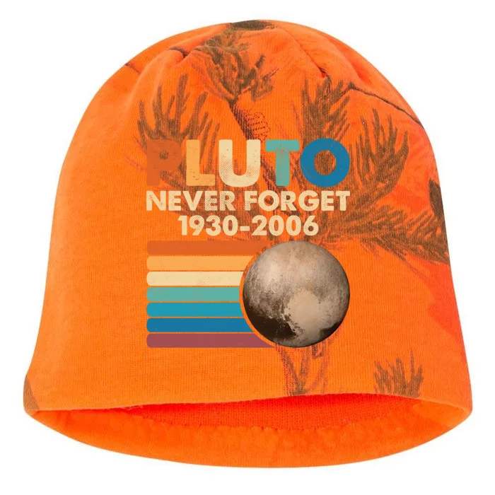 Never Forget Pluto Gift Retro Style Funny Space Science Cool Gift Kati - Camo Knit Beanie