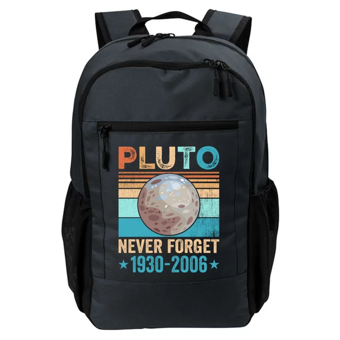 Never Forget Pluto Retro Vintage Style Funny Space Science Cute Gift Daily Commute Backpack