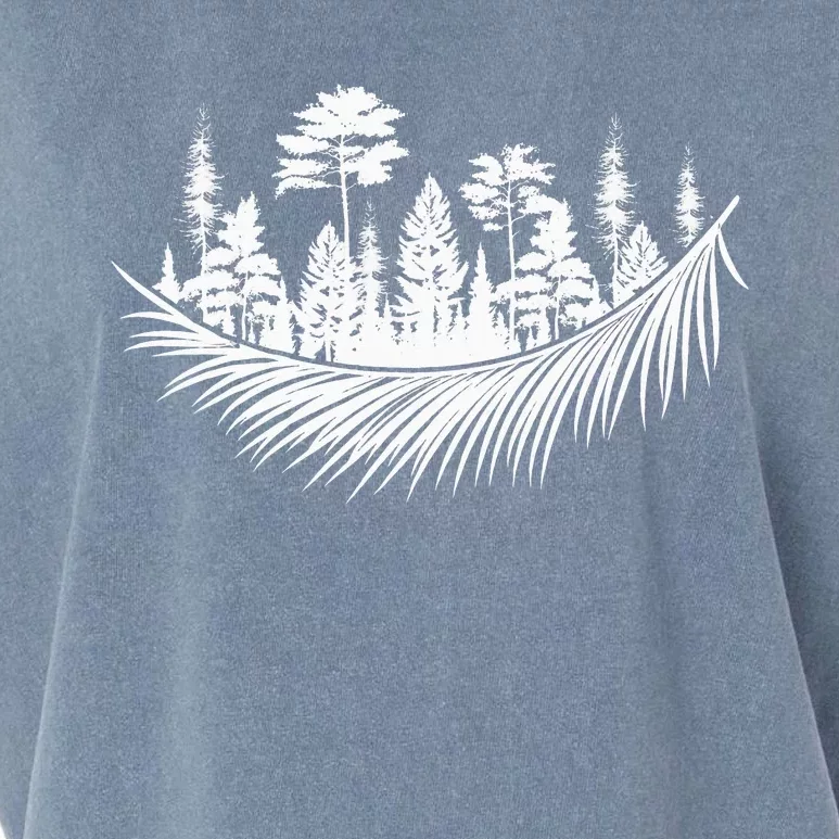 Nature Forest Plants Trees Camping Hiking Garment-Dyed Women's Muscle Tee