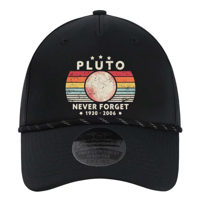 Never Forget Pluto Shirt. Retro Style Funny Space, Science Performance The Dyno Cap