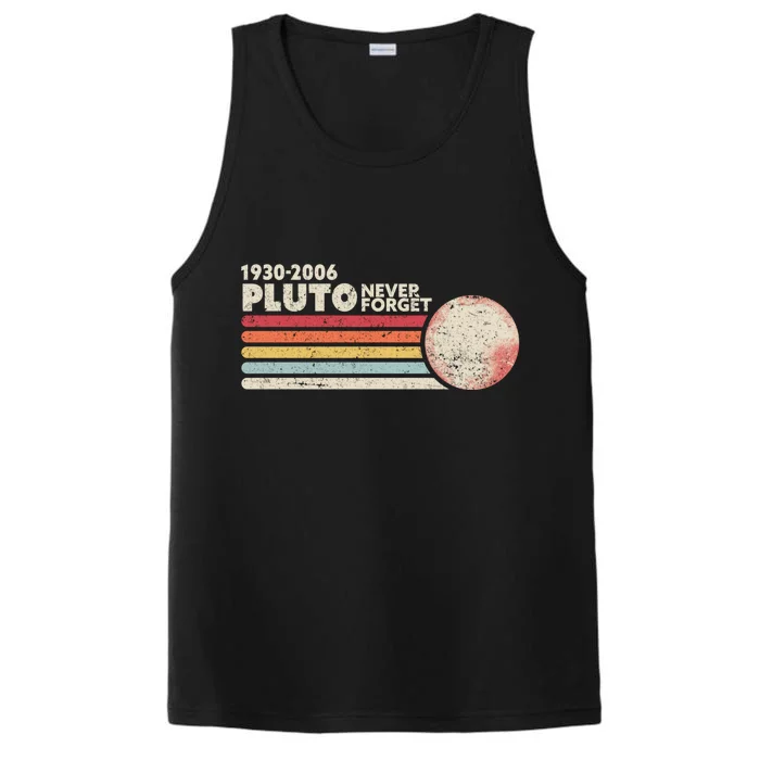 Never Forget Pluto Retro Science Gift Performance Tank