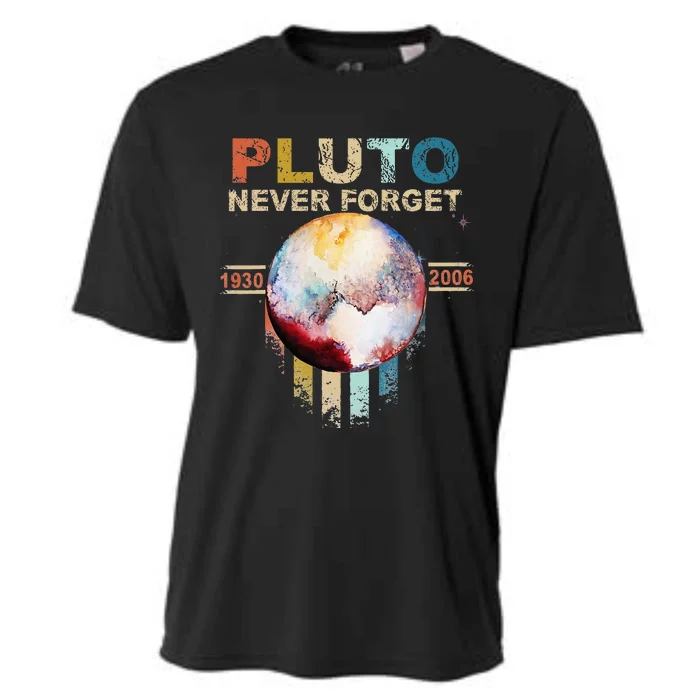 Never Forget Pluto Retro Style Cooling Performance Crew T-Shirt