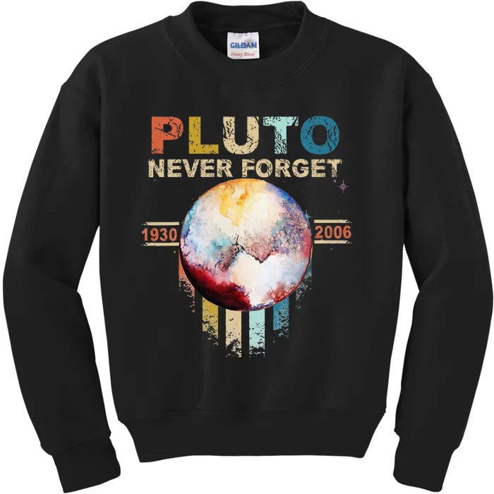 Never Forget Pluto Retro Style Kids Sweatshirt