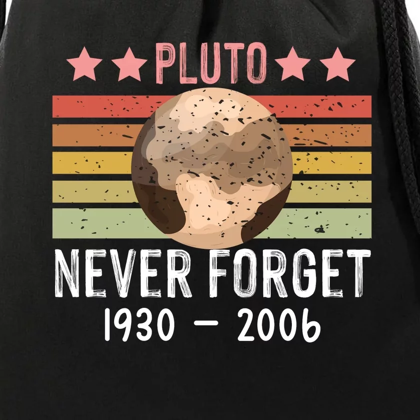 Never Forget Pluto Drawstring Bag