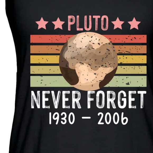 Never Forget Pluto Ladies Essential Flowy Tank