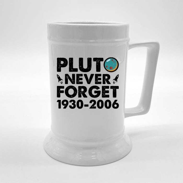 Never Forget Pluto T Front & Back Beer Stein