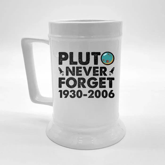 Never Forget Pluto T Front & Back Beer Stein