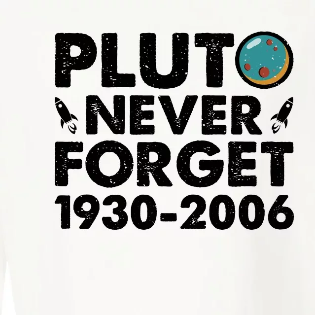 Never Forget Pluto T Cropped Pullover Crew