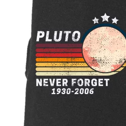 Never Forget Pluto, Retro Style Funny Space Doggie 3-End Fleece Hoodie