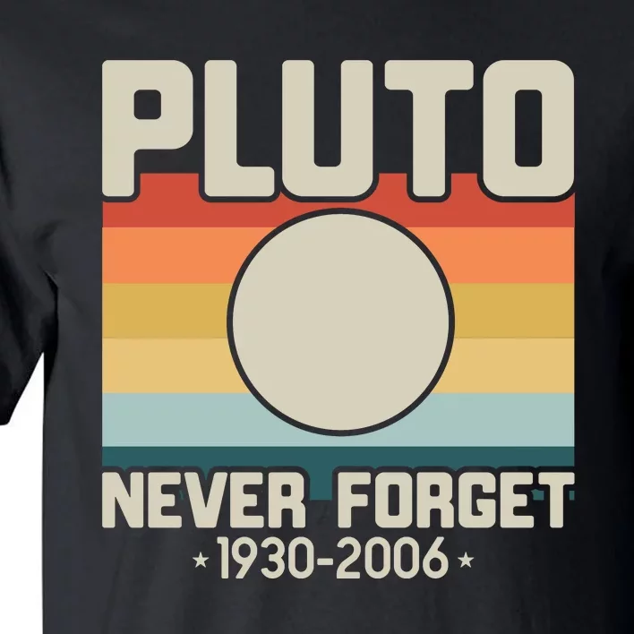 Never Forget Pluto Funny Retro Style Tall T-Shirt