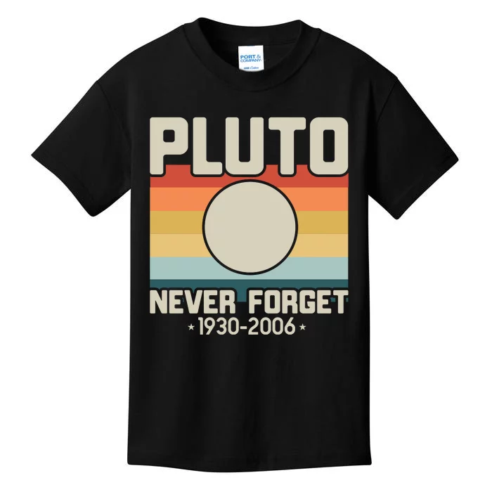 Never Forget Pluto Funny Retro Style Kids T-Shirt