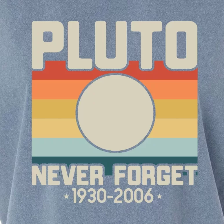 Never Forget Pluto Funny Retro Style Garment-Dyed Women's Muscle Tee