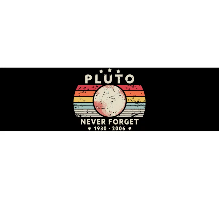 Never Forget Pluto Retro Style Funny Space Science Bumper Sticker