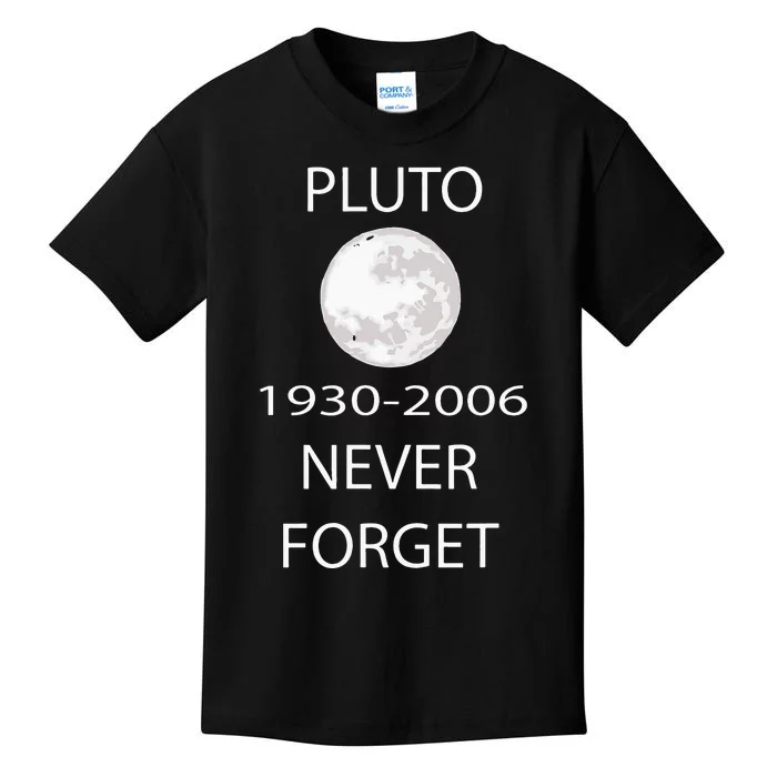 Never Forget Pluto Nerdy Astronomy Space Kids T-Shirt