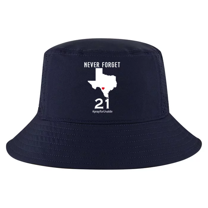 Never Forget Robb Elementary School Texas Pray For Uvalde Cool Comfort Performance Bucket Hat