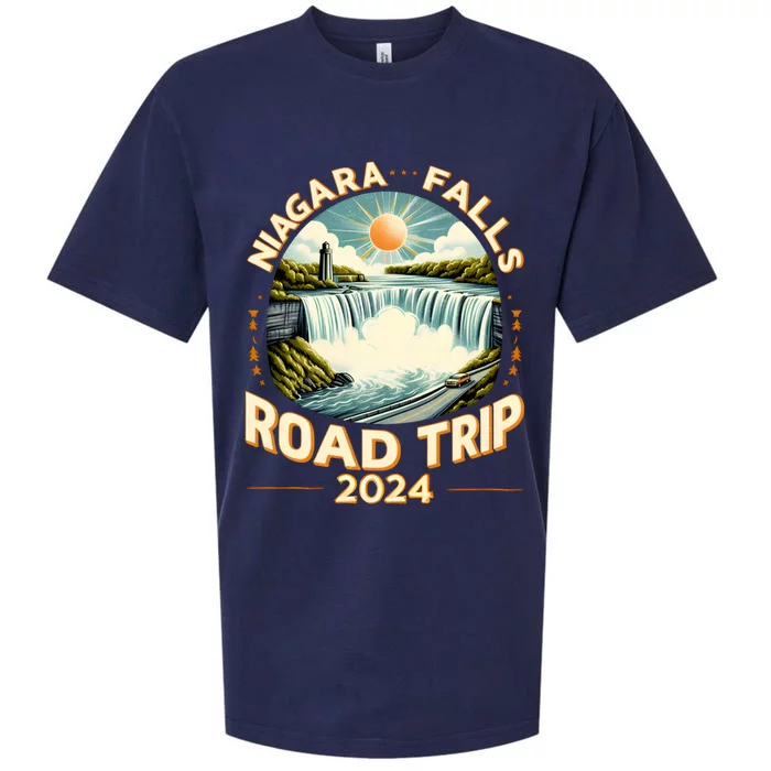 Niagara Falls Road Trip 2024 Summer Vacation Family Trip Gift Sueded Cloud Jersey T-Shirt