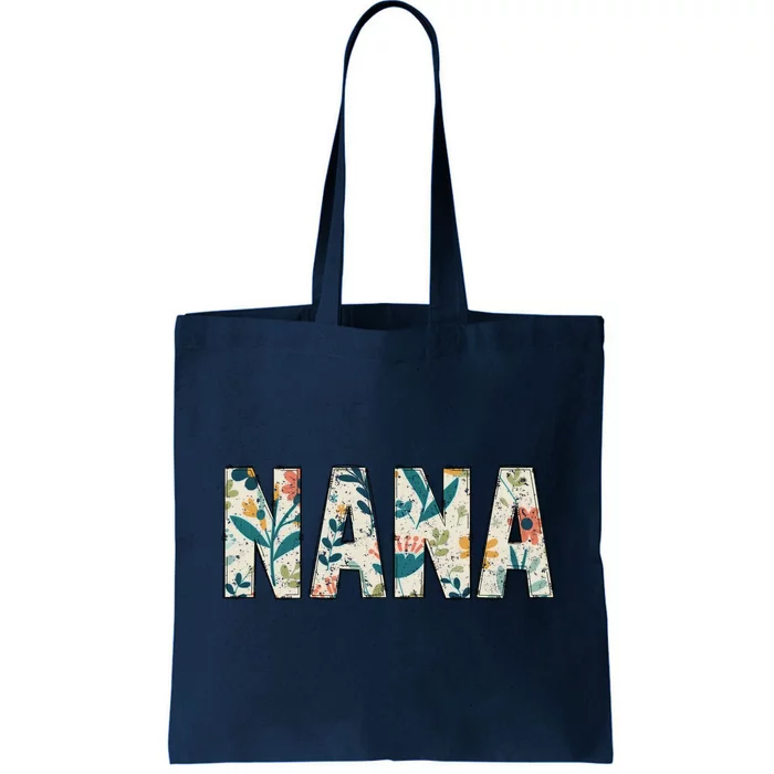 Nana Floral Retro Tote Bag