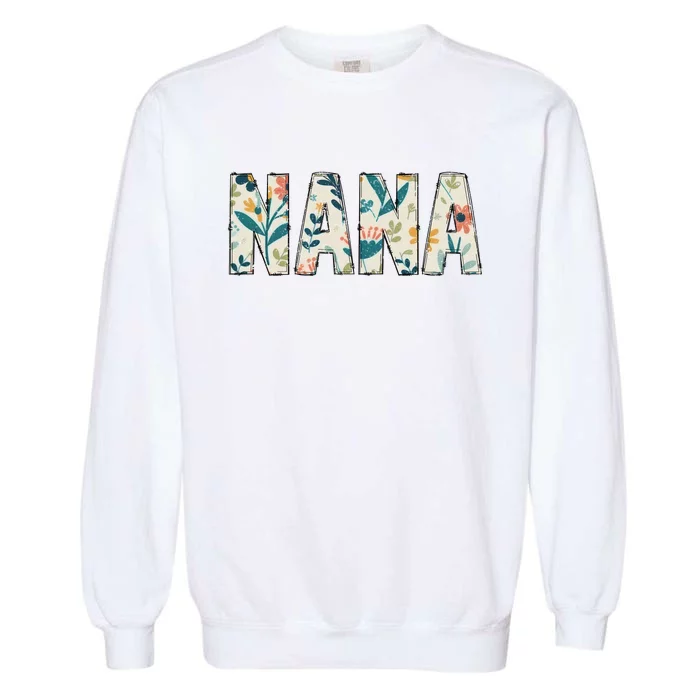 Nana Floral Retro Garment-Dyed Sweatshirt