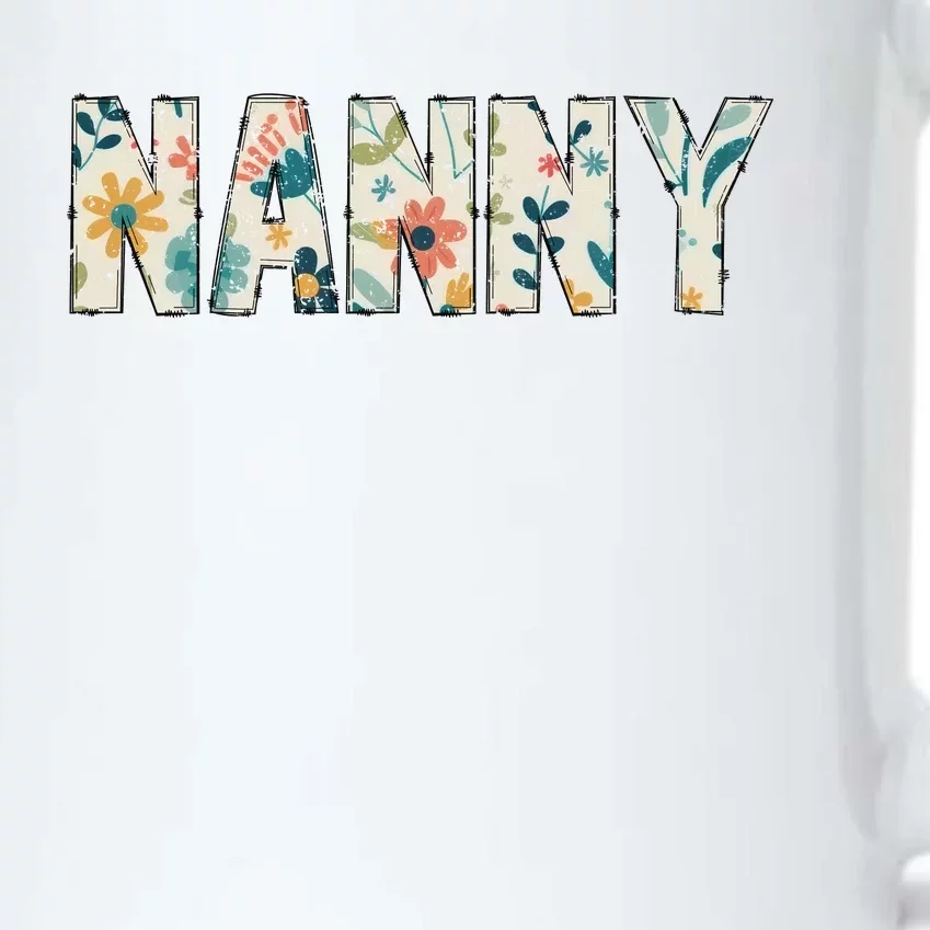 Nanny Floral Retro Black Color Changing Mug