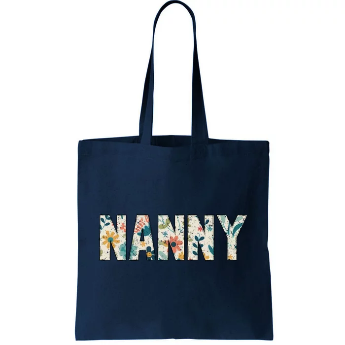 Nanny Floral Retro Tote Bag