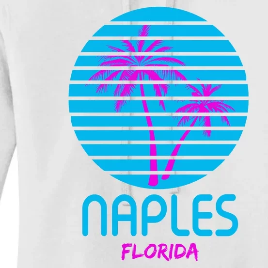 Naples Florida Retro Palm Tree Sunset Women's Pullover Hoodie