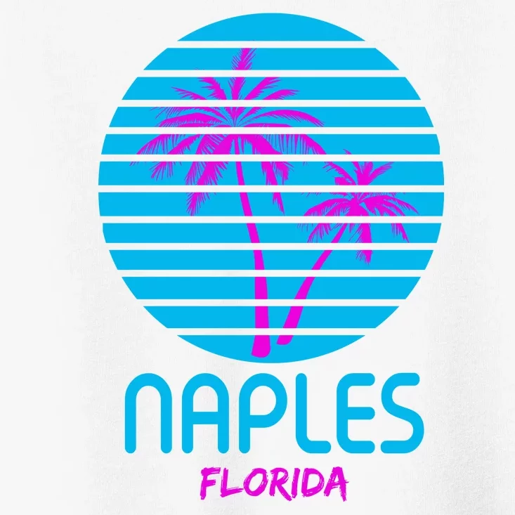 Naples Florida Retro Palm Tree Sunset Toddler T-Shirt