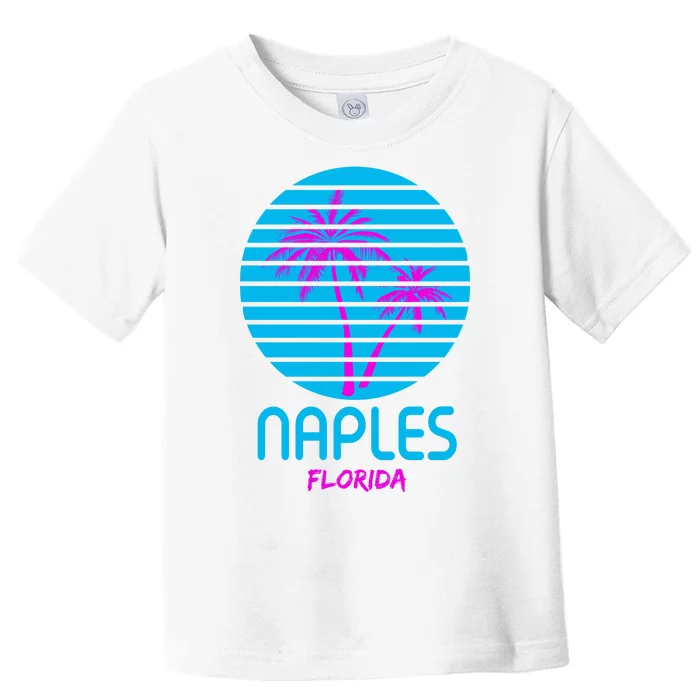 Naples Florida Retro Palm Tree Sunset Toddler T-Shirt