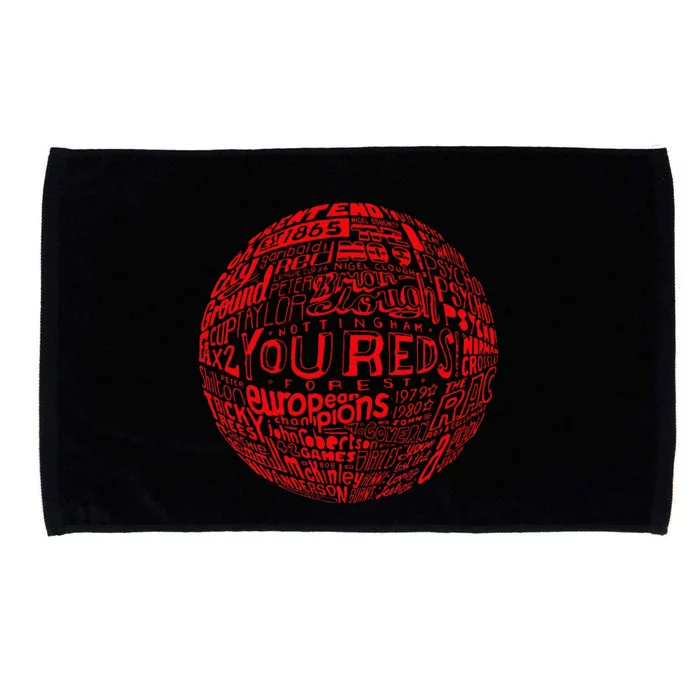 Nottingham Forest Red Typography Football Microfiber Hand Towel