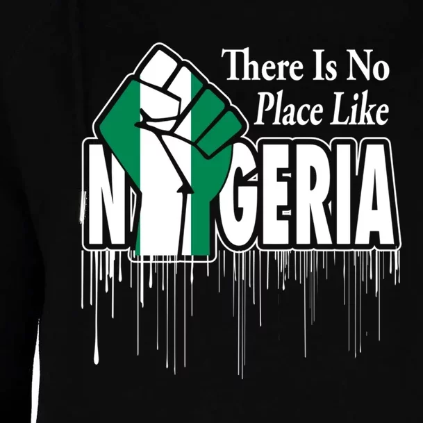 Nigerian Flag Raised Fist Womens Funnel Neck Pullover Hood