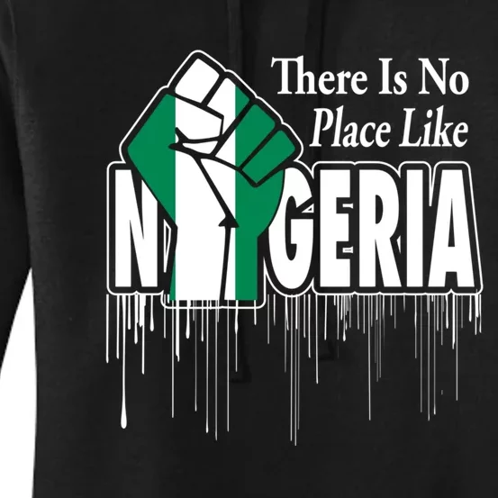 Nigerian Flag Raised Fist Women's Pullover Hoodie