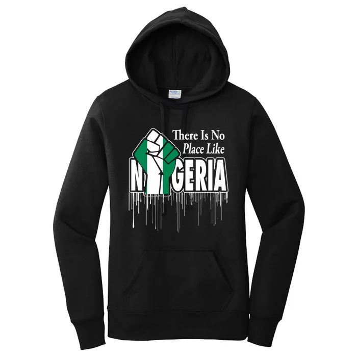 Nigerian Flag Raised Fist Women's Pullover Hoodie