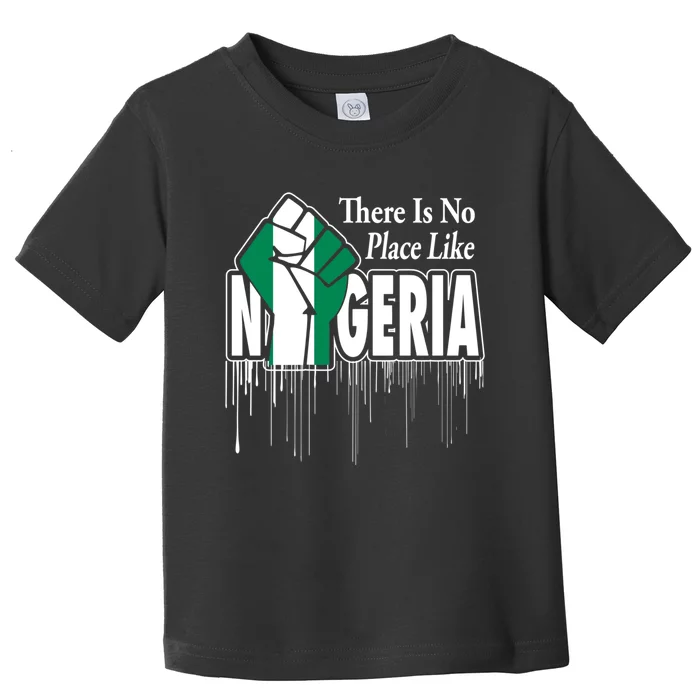 Nigerian Flag Raised Fist Toddler T-Shirt