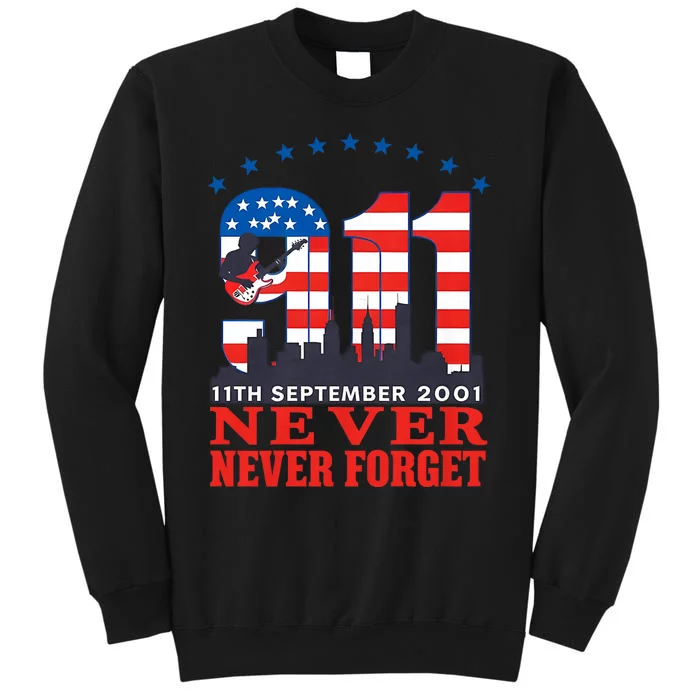 Never Forget September 11 2001 Memorial Day American Flag Tall Sweatshirt