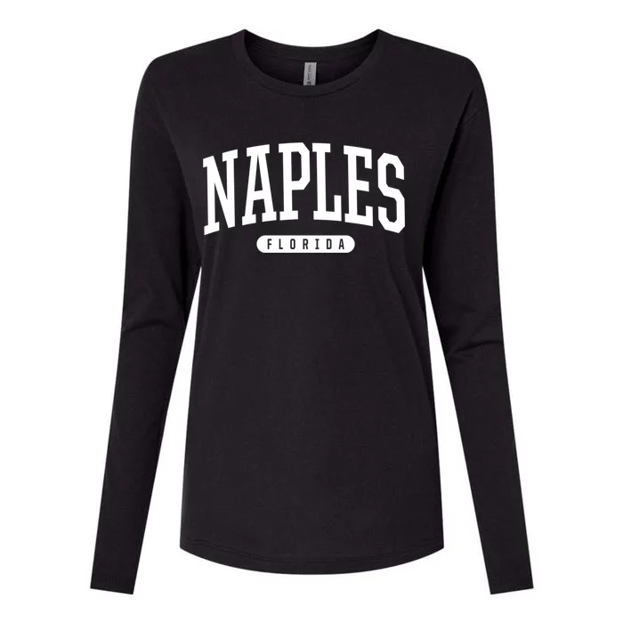 Naples Florida Souvenirs & Gifts College Style Naples Florida Souvenir Gift Womens Cotton Relaxed Long Sleeve T-Shirt