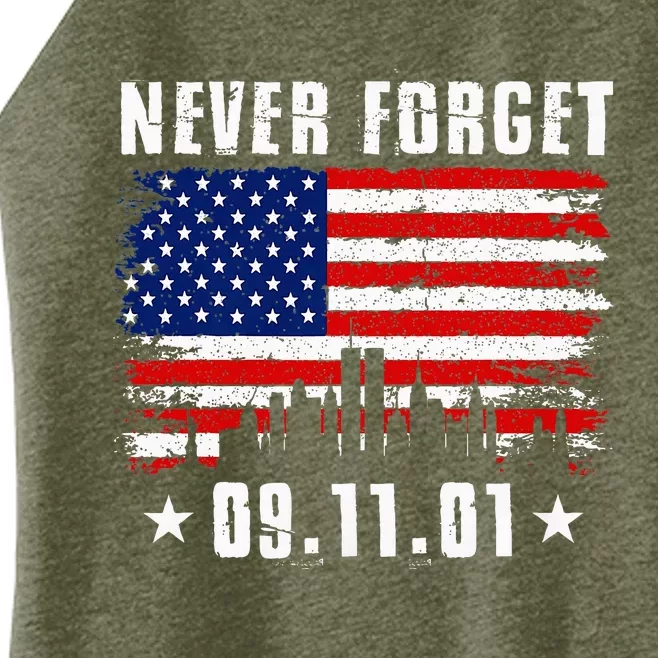 Never Forget September 11 2001 Memorial Day Women’s Perfect Tri Rocker Tank