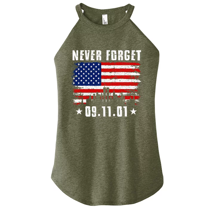 Never Forget September 11 2001 Memorial Day Women’s Perfect Tri Rocker Tank