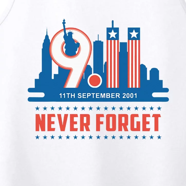 Never Forget September 11 2001 Memorial Day American Flag Performance Tank