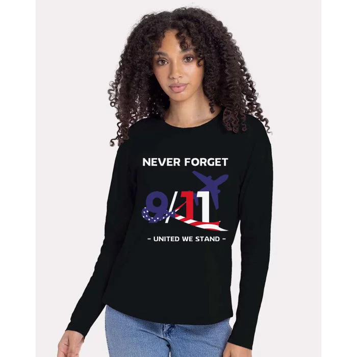 Never Forget September 11 2001 Memorial Day American Flag Gift Womens Cotton Relaxed Long Sleeve T-Shirt